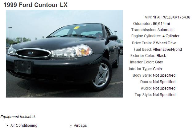 Ford Contour Lx 1999 Used For Sale