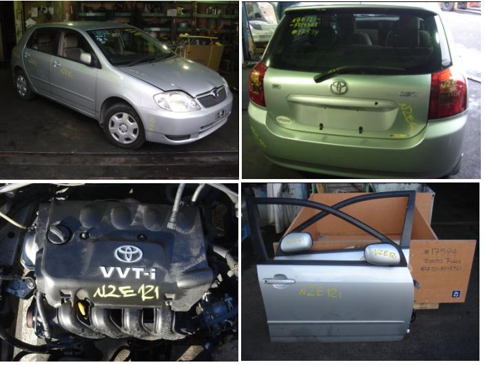 Toyota Corolla RUNX PARTS / FULL SET, 2001, used for sale